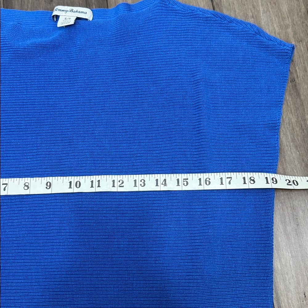 Tommy Bahama Royal Blue Pickford Ribbed Short-Sleeve Sweater - Picture 6 of 7